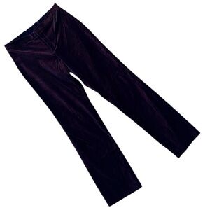 Ralph Lauren Dark Mulberry Cotton Velvet Pants
